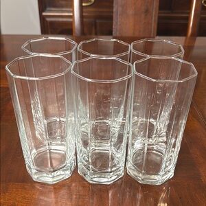 12 oz Vintage 80's OCTIME Cristal D'Arques Durand France Clear Glass Highball